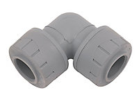 PolyPlumb Push-fit 90° Pipe elbow (Dia)15mm 15mm, Pack of 10