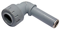 PolyPlumb Push-fit 90° Spigot Pipe elbow (Dia)15mm 15mm