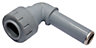 PolyPlumb Push-fit 90° Spigot Pipe elbow (Dia)15mm 15mm