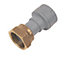 PolyPlumb Straight Push-fit Tap connector 15mm x ½"