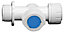 PolyPlumb White Push-fit PER tube Cold Valve, (Dia)15mm x ¾"