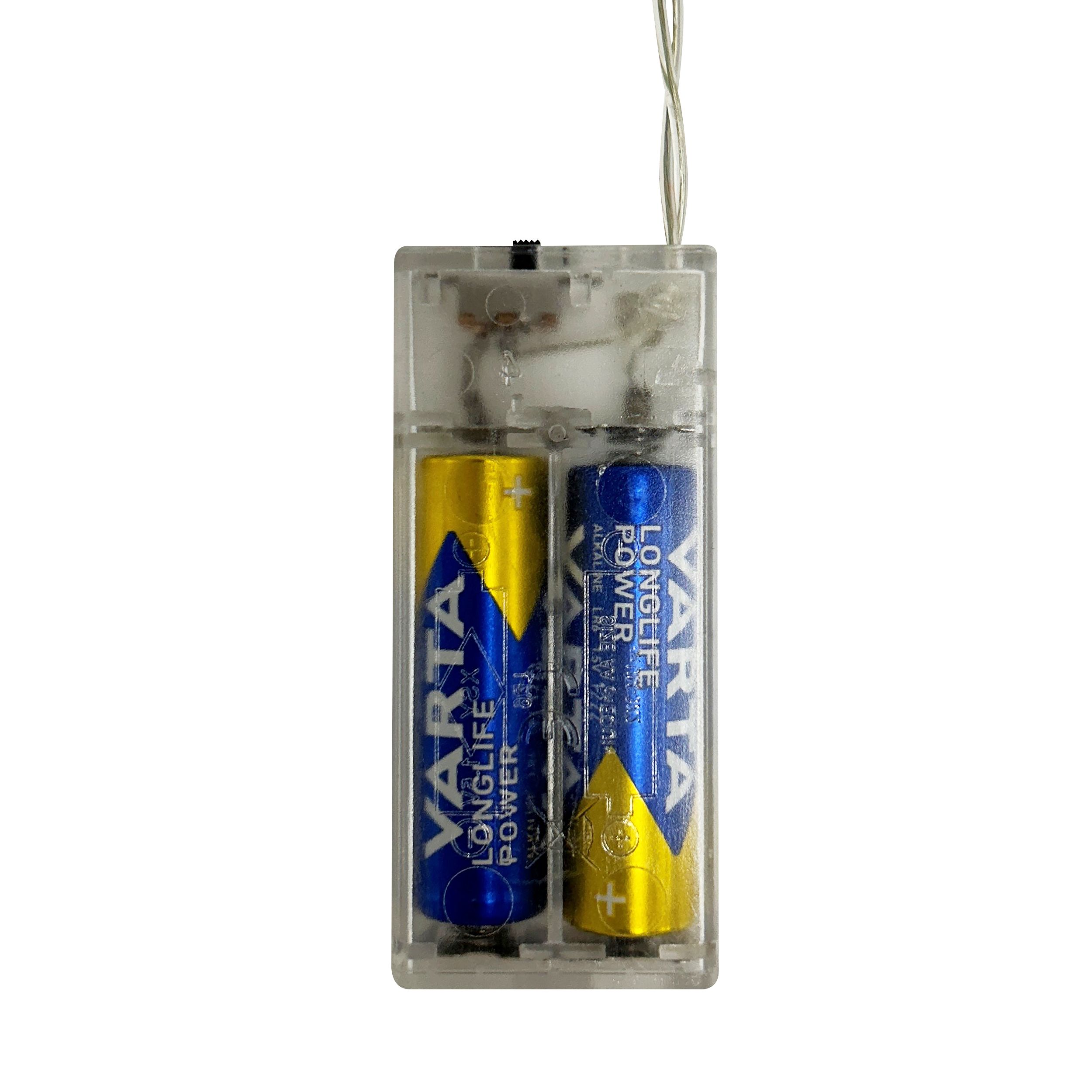 Pom-Pom Battery-powered Warm white 16 SMD LED Indoor Blue, White & Mint String lights