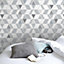 Porana Grey & white Scandinavian Textured Wallpaper