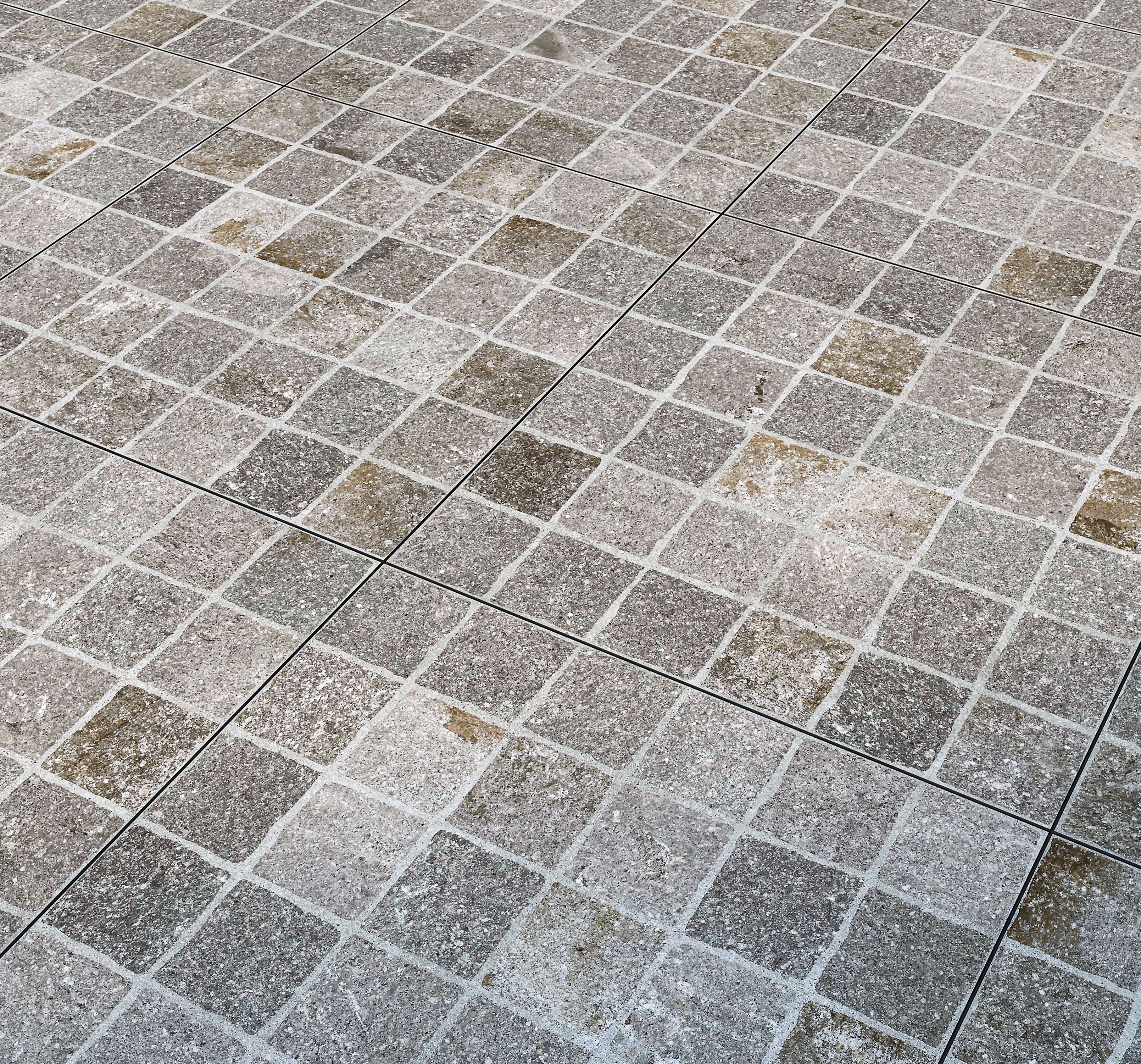 Porfido Grey Matt Stone effect Porcelain Outdoor Floor Tile, Pack of 2, (L)600mm (W)600mm