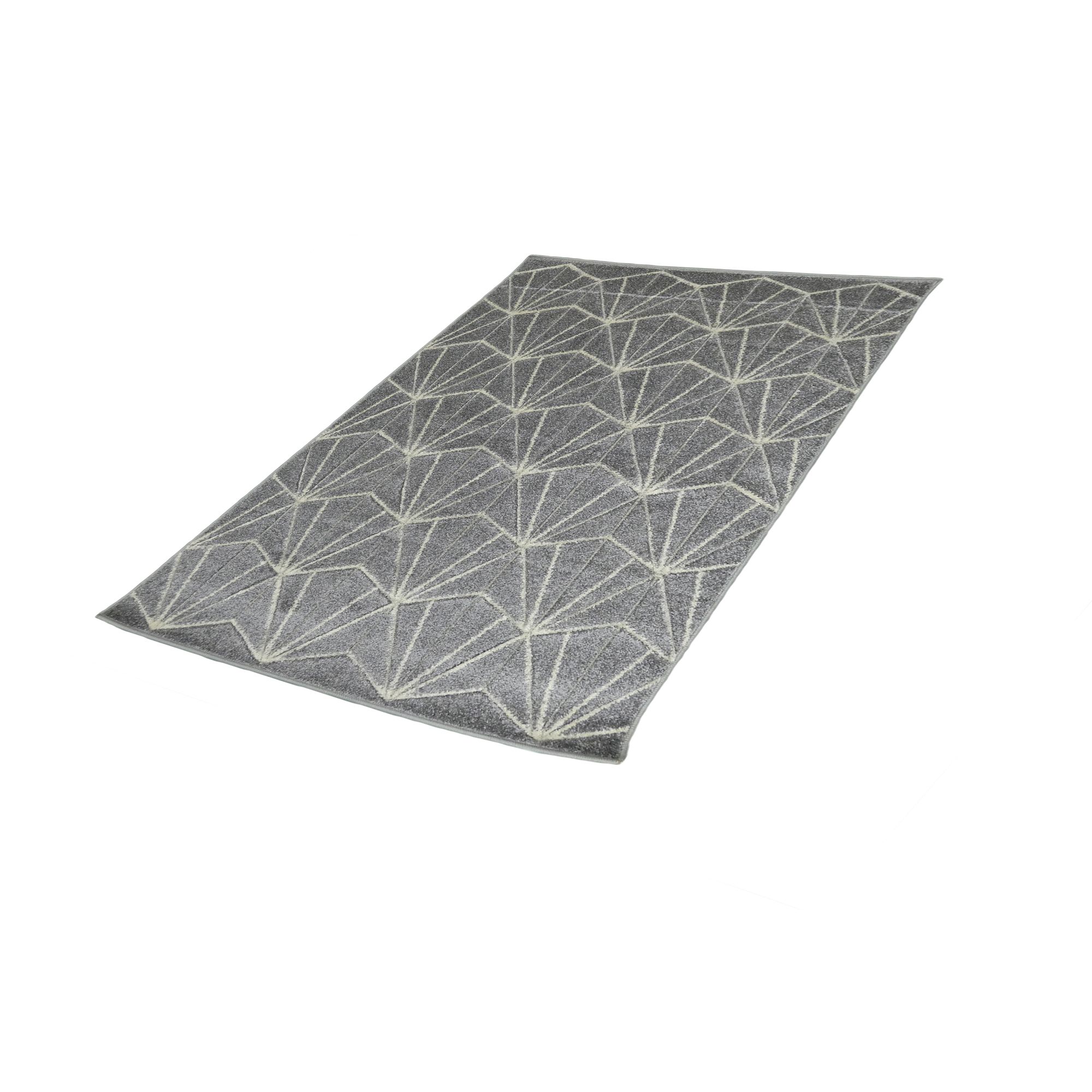 Portland Grey Geometric Rug 150cmx80cm