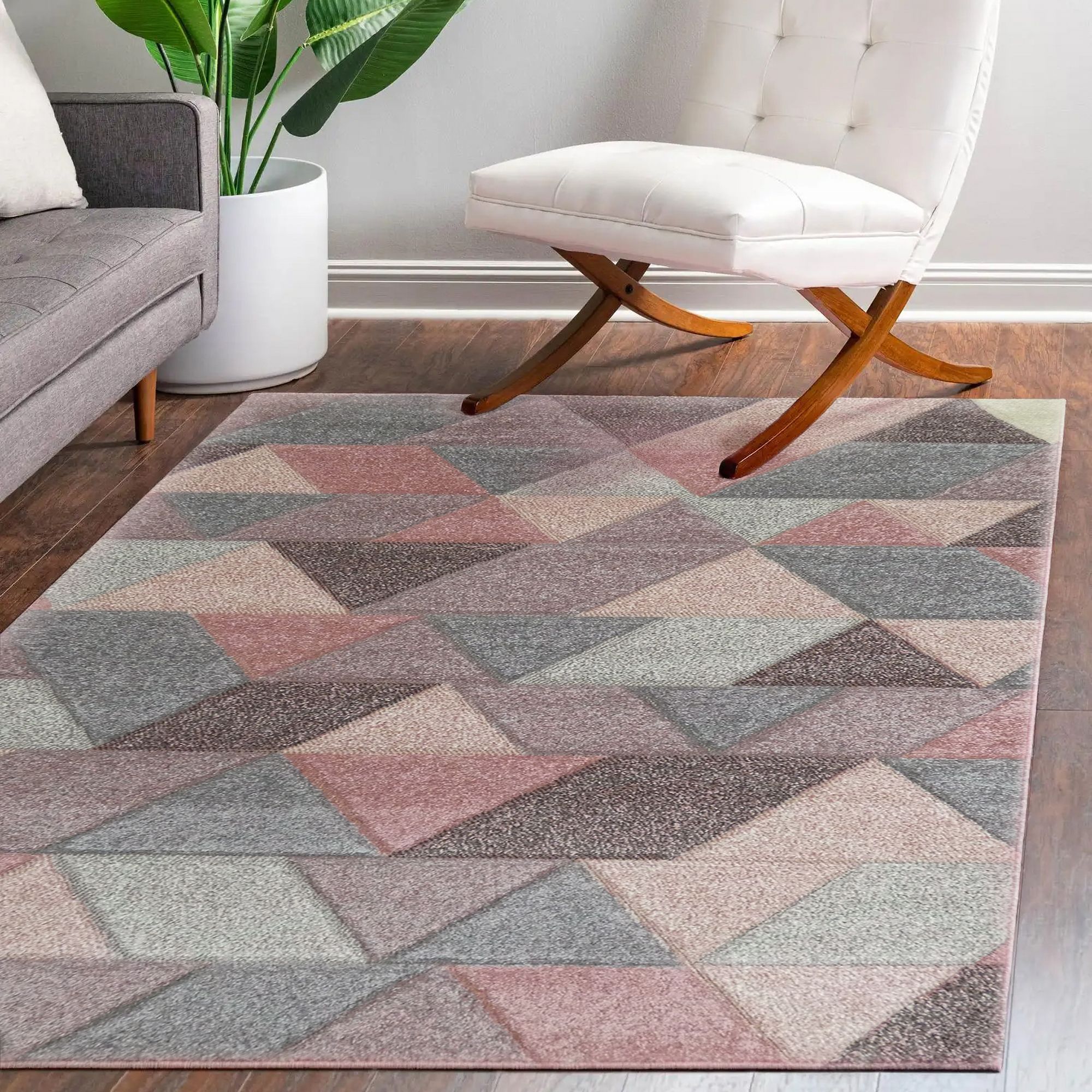 Portland Multicolour Geometric Rug 150cmx80cm