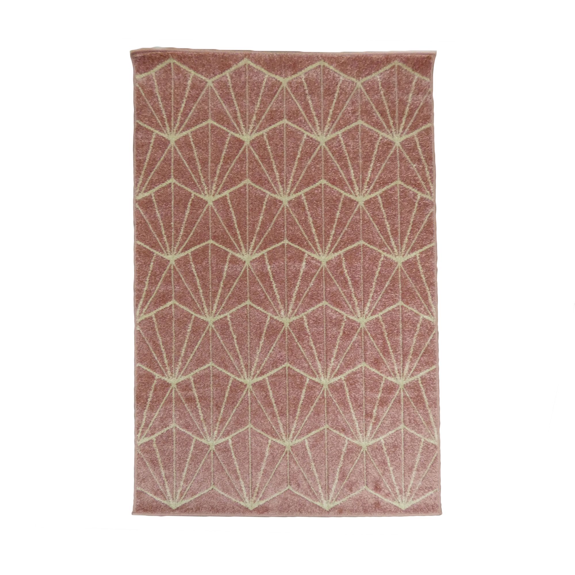 Portland Pink Geometric Rug 170cmx120cm