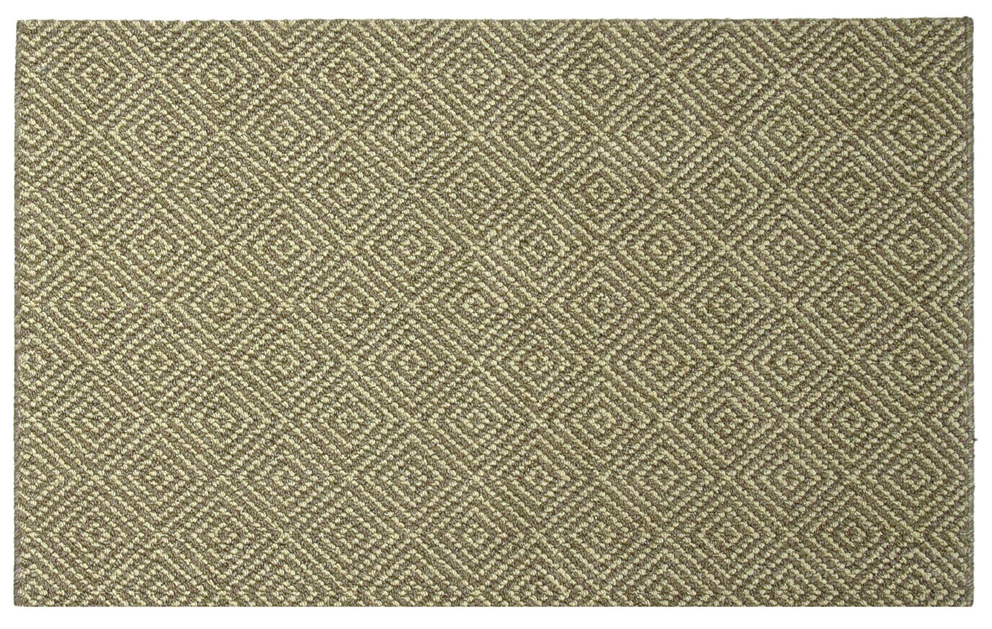 Prague Beige Diamond Heavy duty Mat, 90cm x 57cm