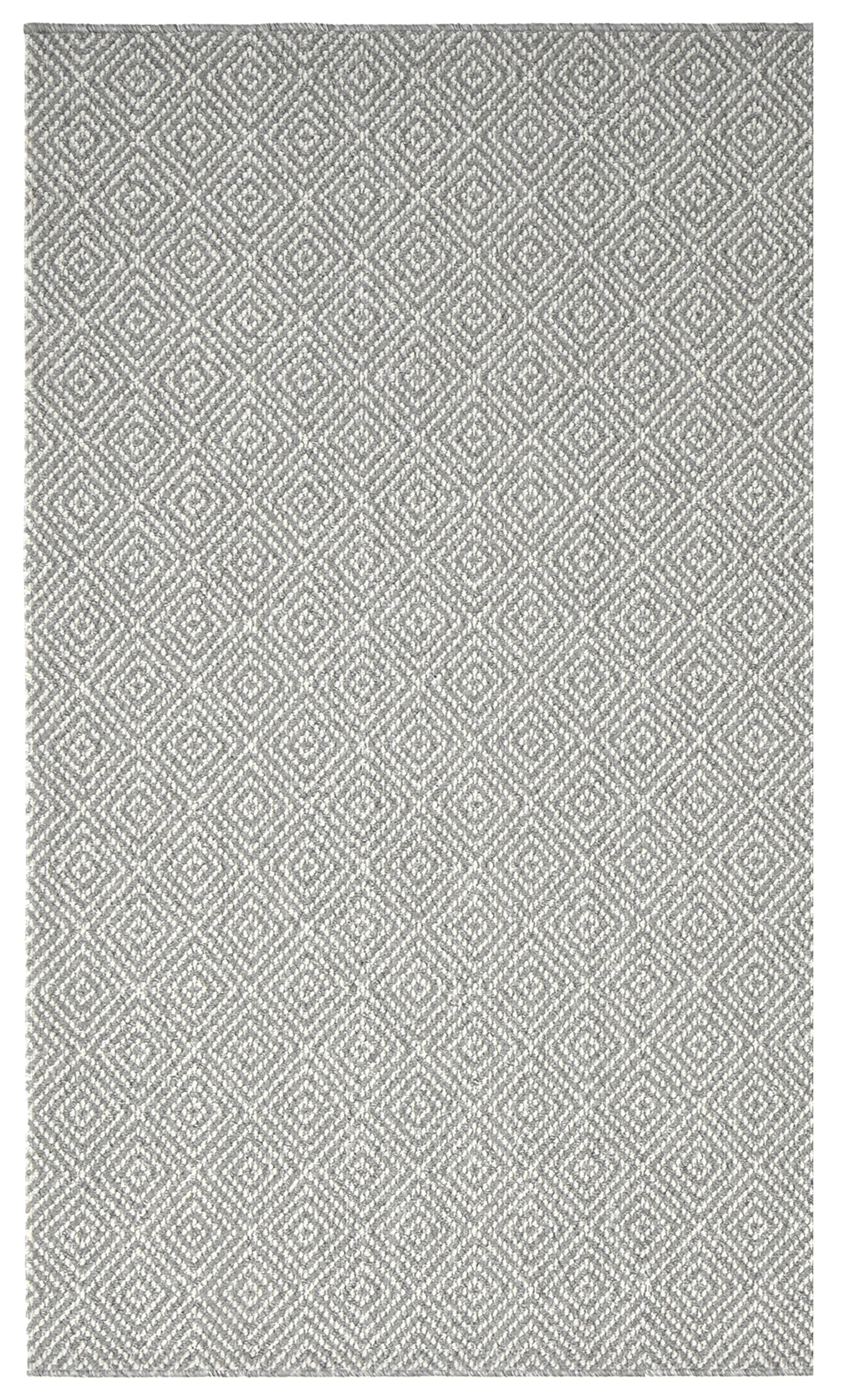 Prague Grey Diamond Heavy duty Mat, 140cm x 80cm