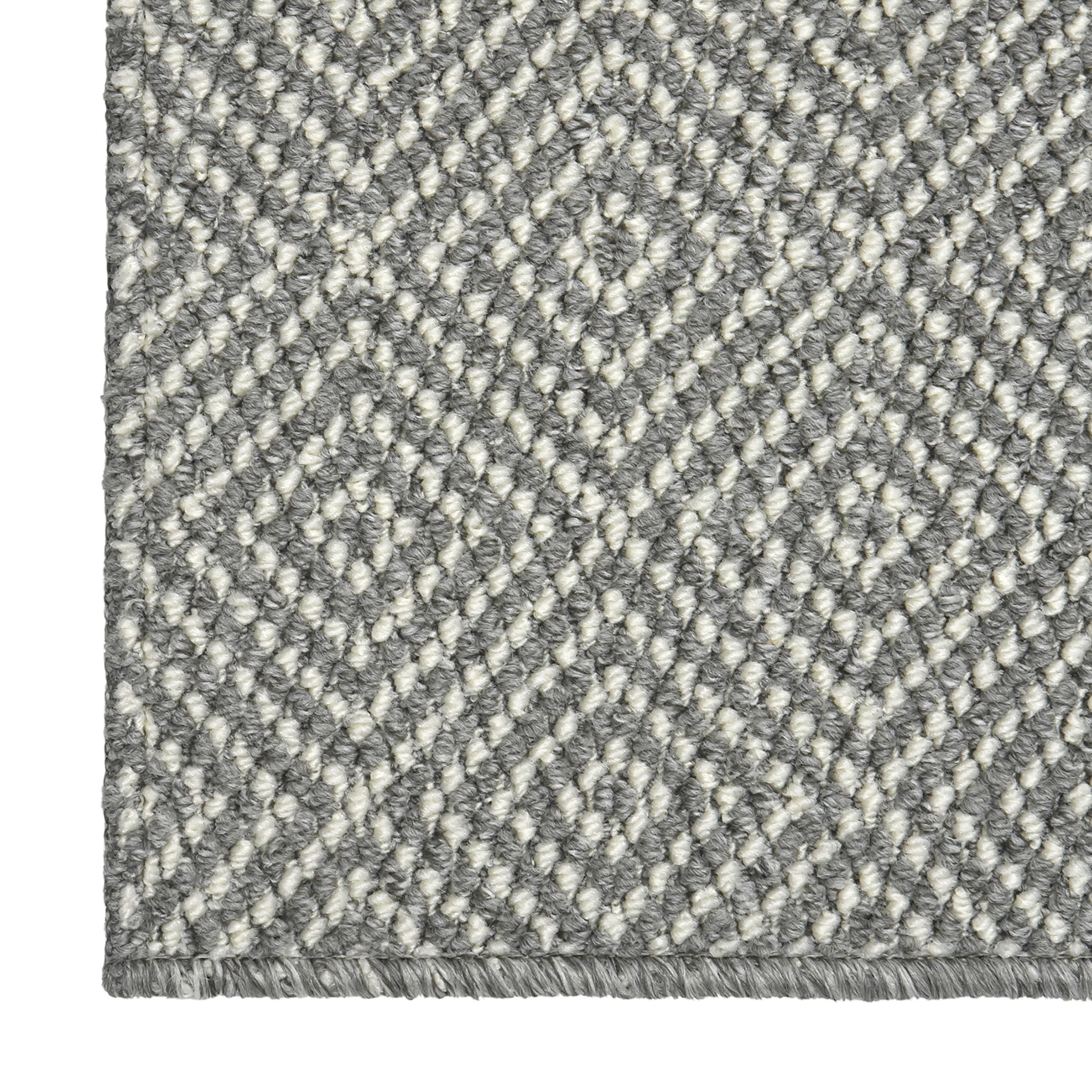 Prague Grey Diamond Heavy duty Mat, 140cm x 80cm