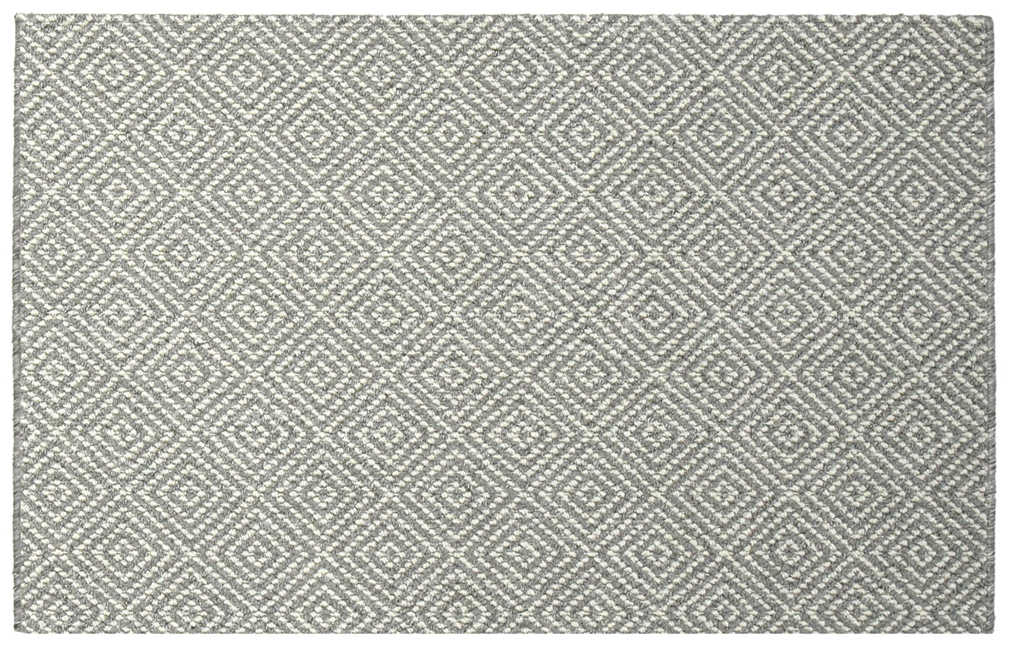 Prague Grey Diamond Heavy duty Mat, 90cm x 57cm