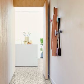 Precut Beige Terrazzo Stone effect Sheet vinyl, 6m²