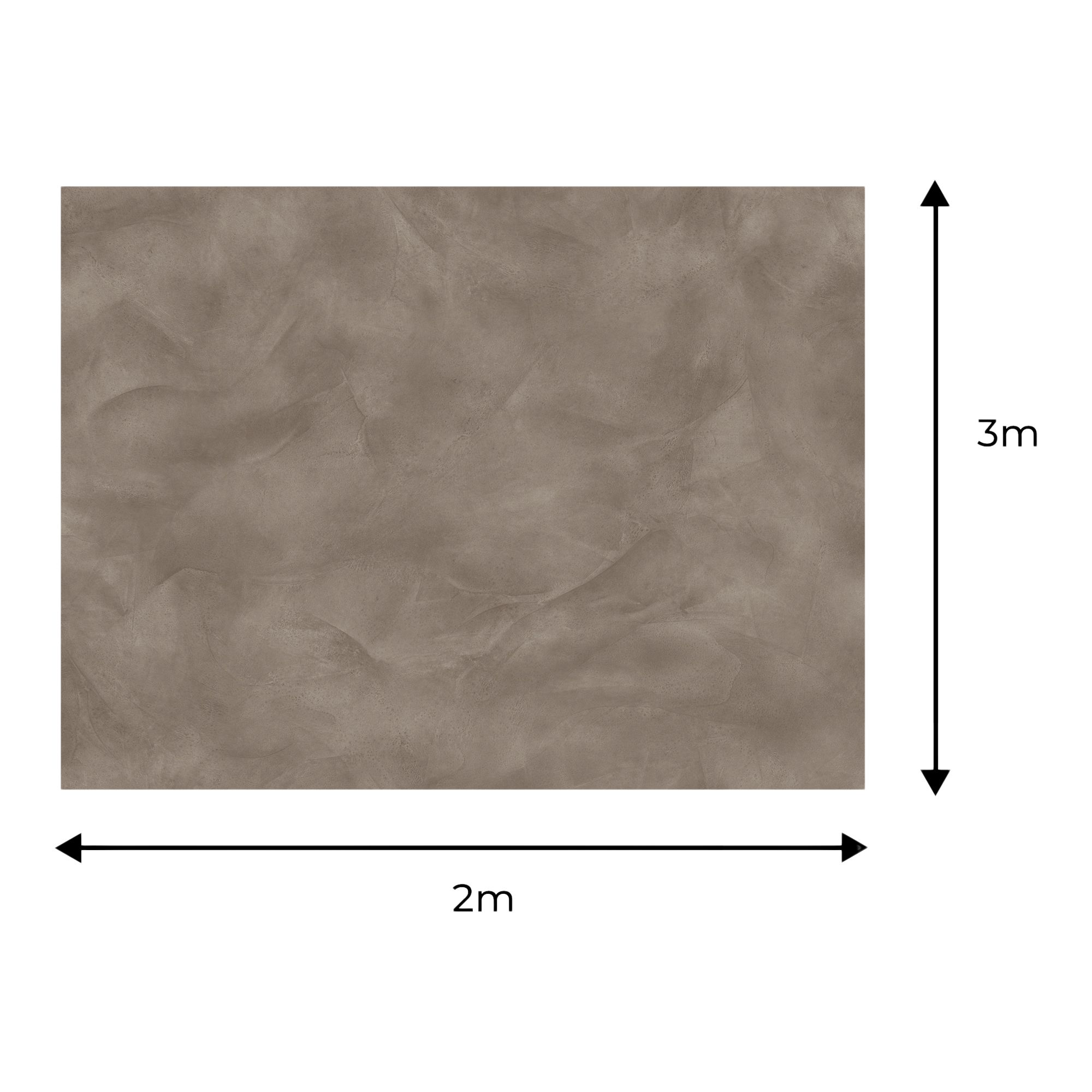 Precut Greige Natural Concrete effect Sheet vinyl, 6m²