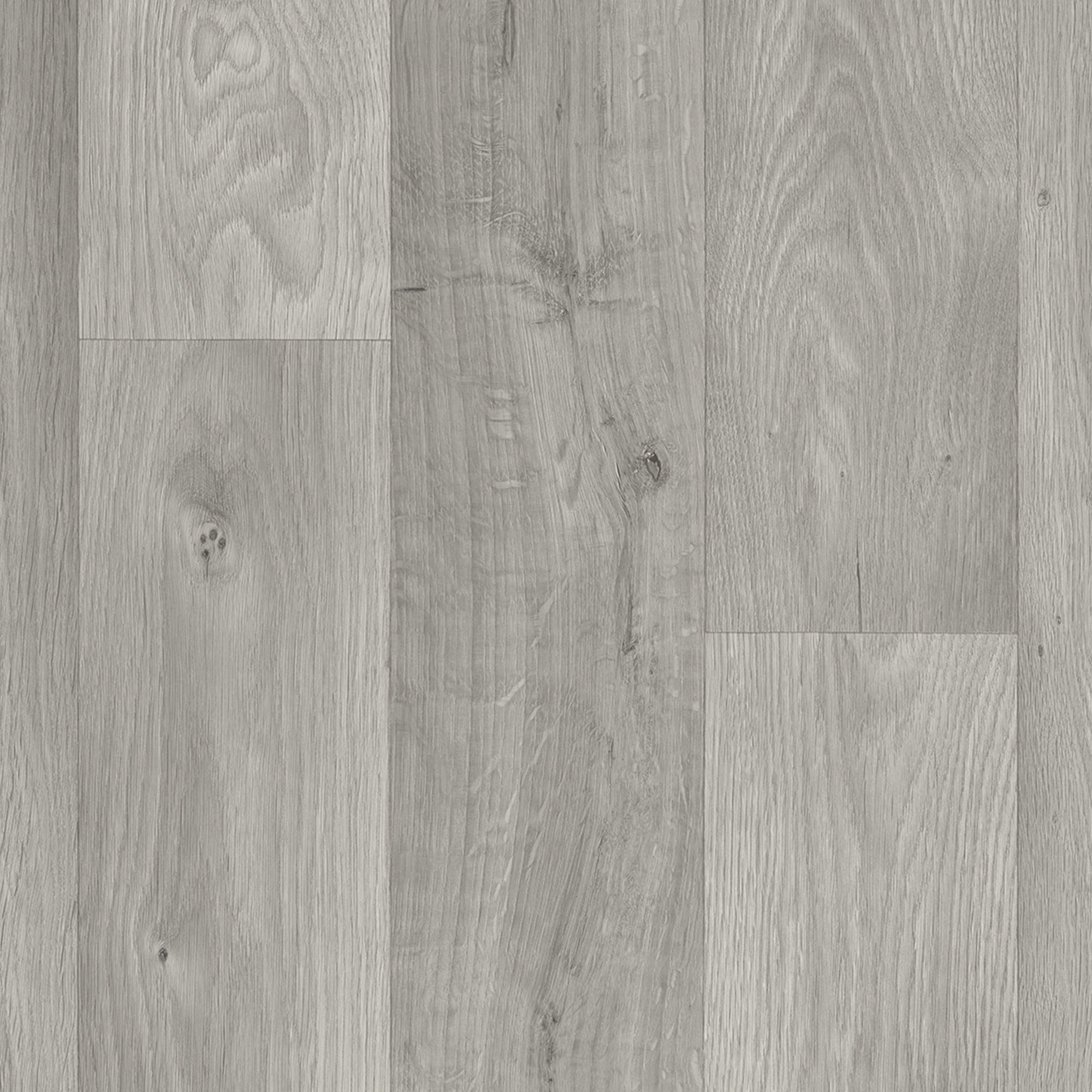 Precut Light grey Wide Natural Oak plank effect Sheet vinyl, 6m²