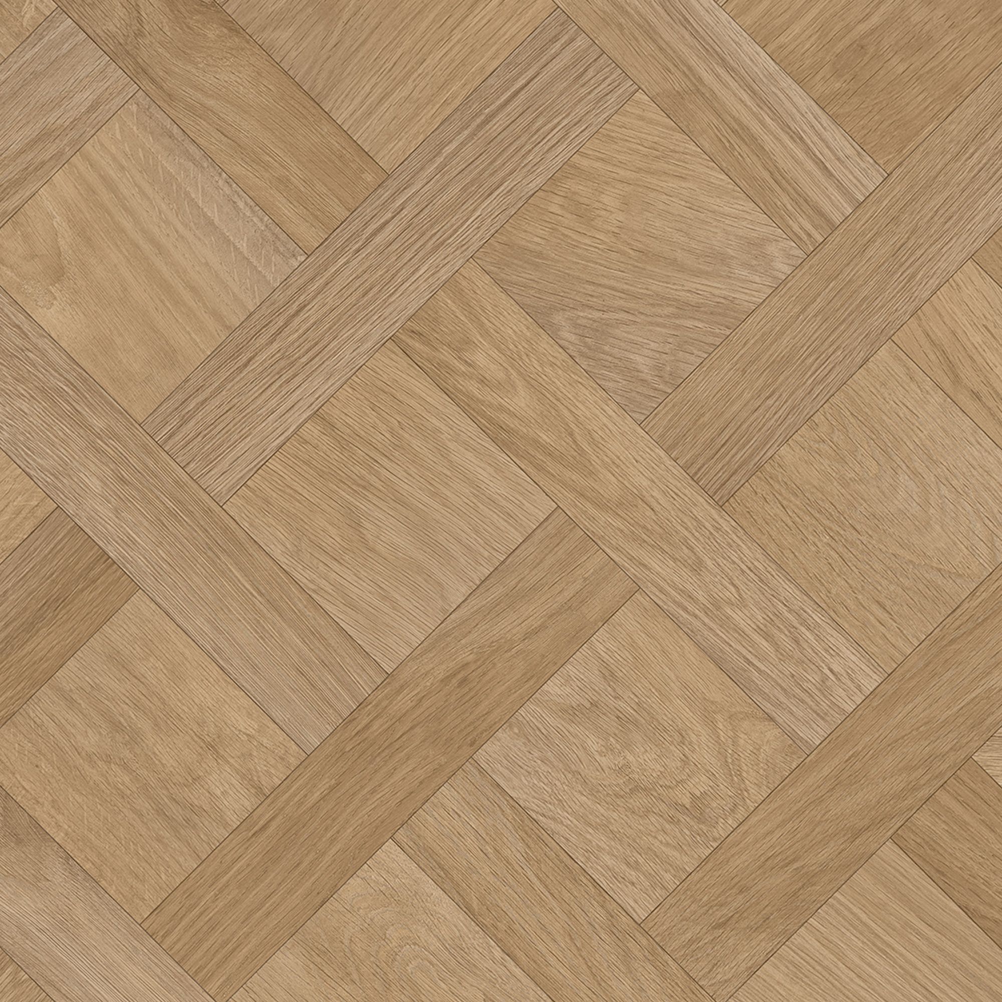 Precut Natural oak Parquet effect Sheet vinyl, 6m²