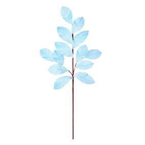 Premier Decorations Limited Blue Velvet Leaf Stem