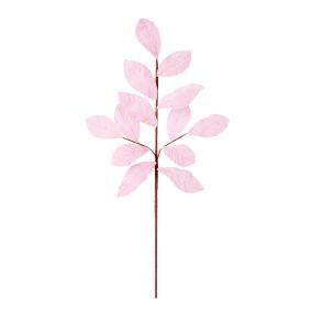 Premier Decorations Limited Pink Velvet Leaf Stem