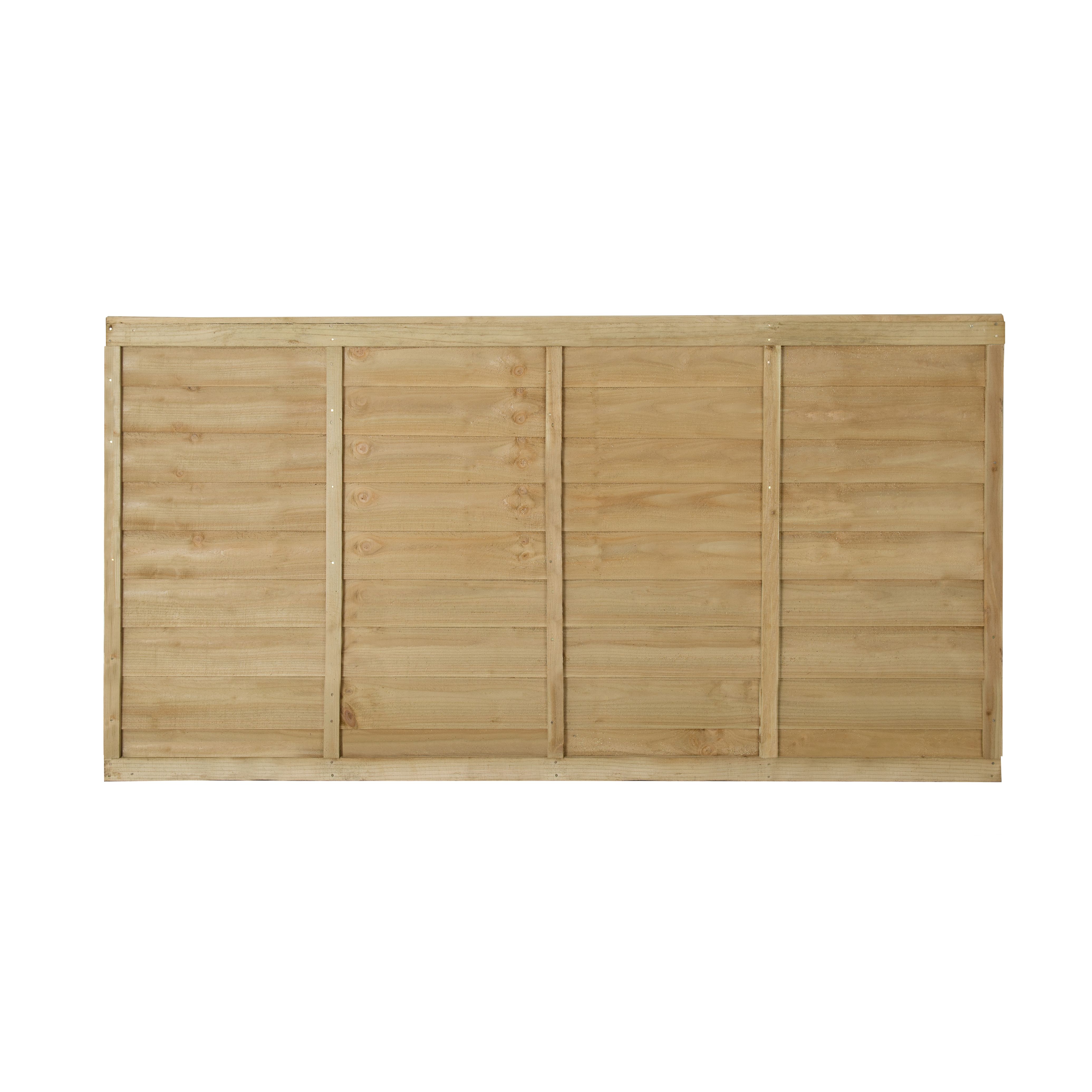 Premier Lap Pressure treated 3ft Wooden Fence panel (W)1.83m (H)0.91m, Pack of 4