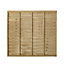 Premier Overlap Lap Pressure treated 5ft Wooden Fence panel (W)1.83m (H)1.52m, Pack of 4