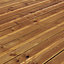 Premium Brown Softwood Deck board (L)2.4m (W)144mm (T)27.5mm, Pack of 5