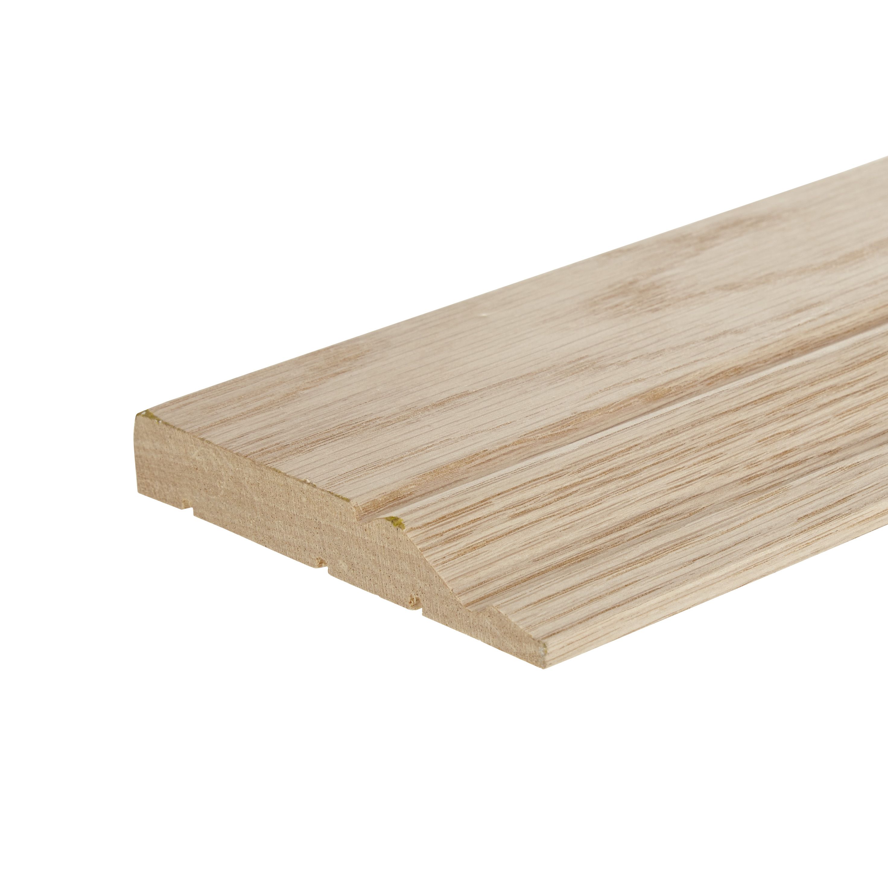 Premium Timber Oak Ogee Skirting board (L)2.4m (W)120mm (T)18mm