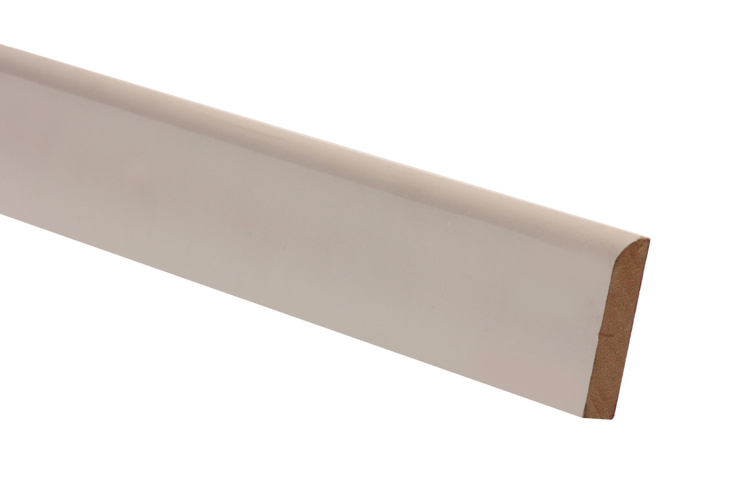 Primed White MDF Bullnose Architrave (L)2.1m (W)44mm (T)14.5mm, Pack of 5