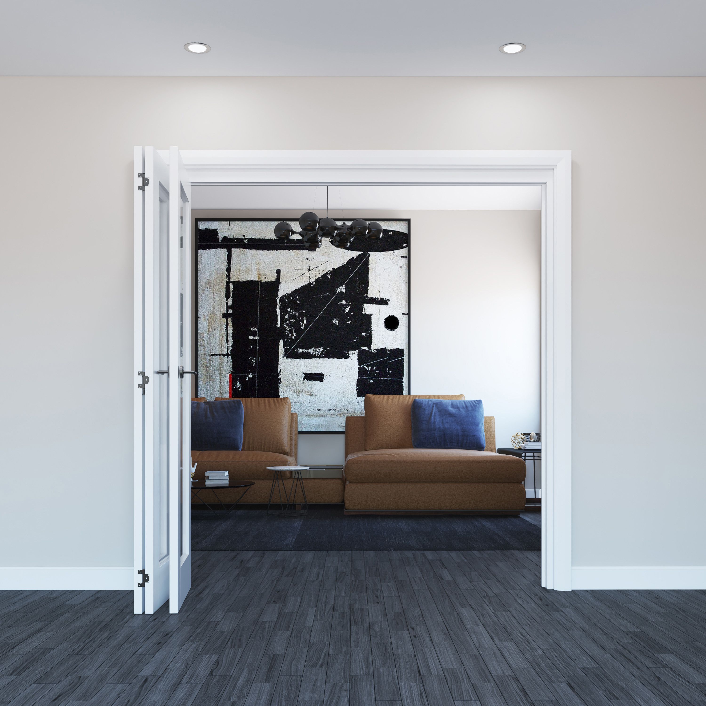 Primed White Softwood Internal Bi-fold Door set, (H)2060mm (W)1673mm