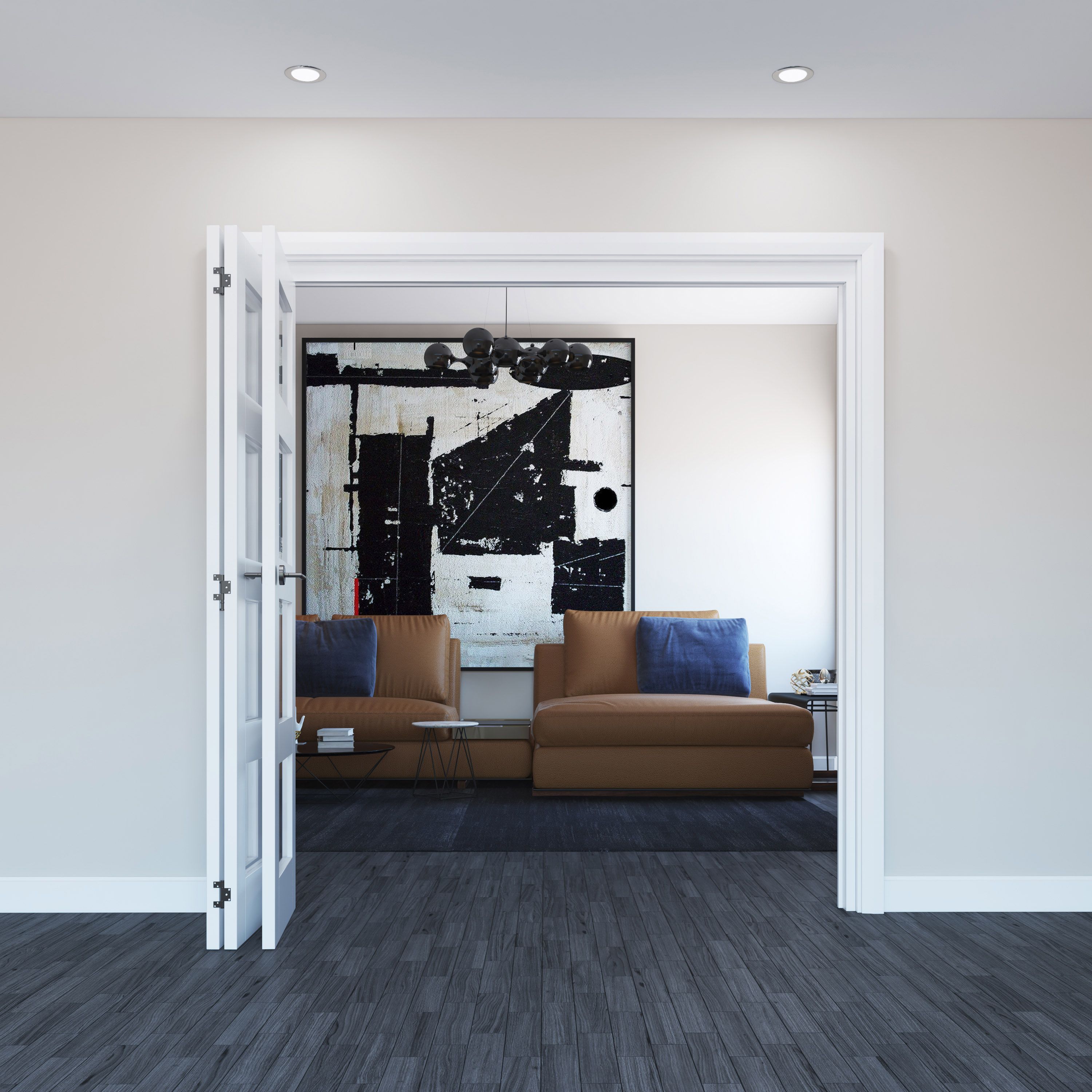 Primed White Softwood Internal Bi-fold Door set, (H)2060mm (W)1673mm