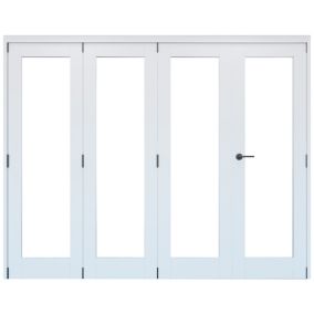 Primed White Softwood Internal Bi-fold Door set, (H)2060mm (W)2209mm
