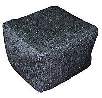 Primeur Elite Plain Bean bag cube, Black