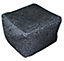 Primeur Elite Plain Bean bag cube, Black