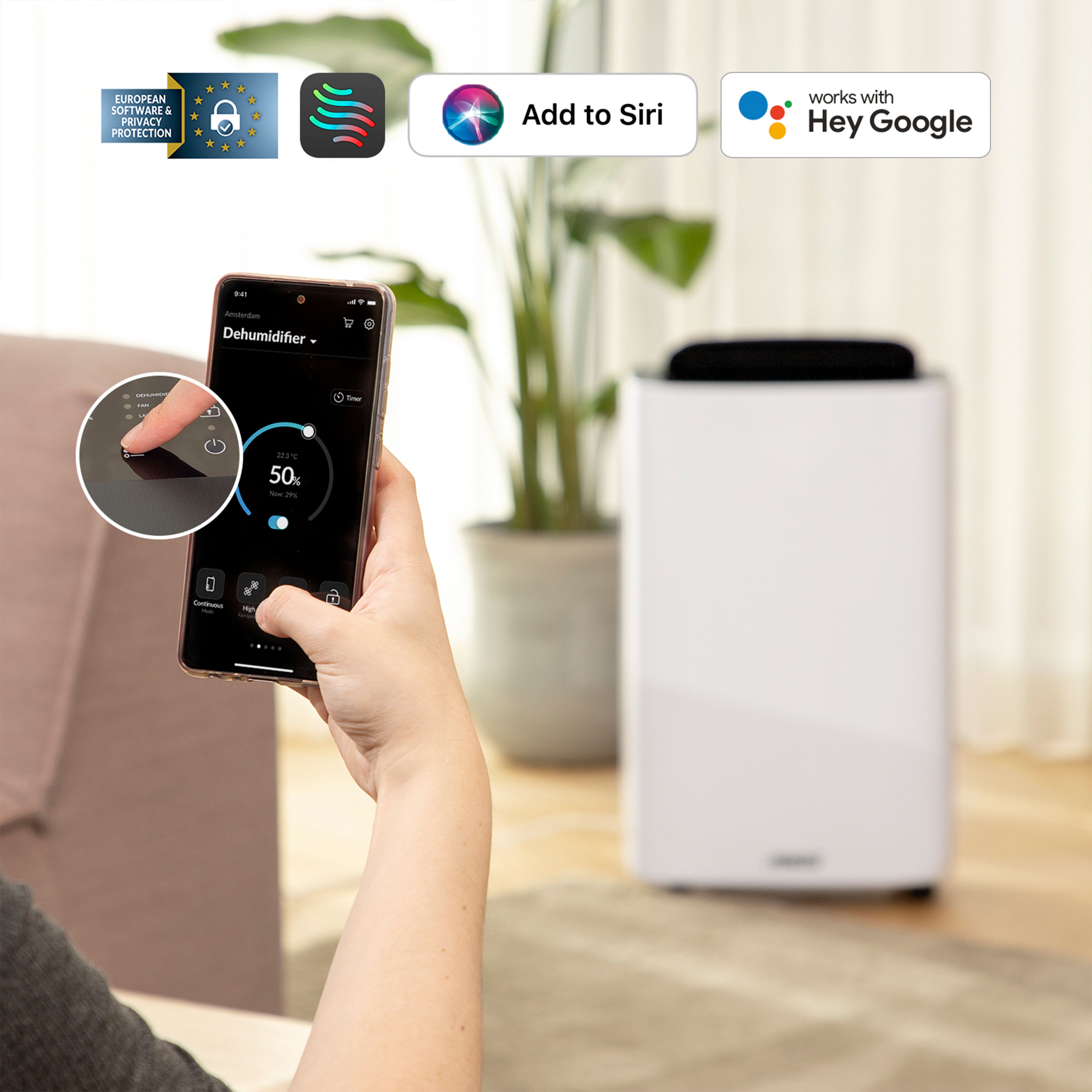 Princess 20L Dehumidifier with Smart Control