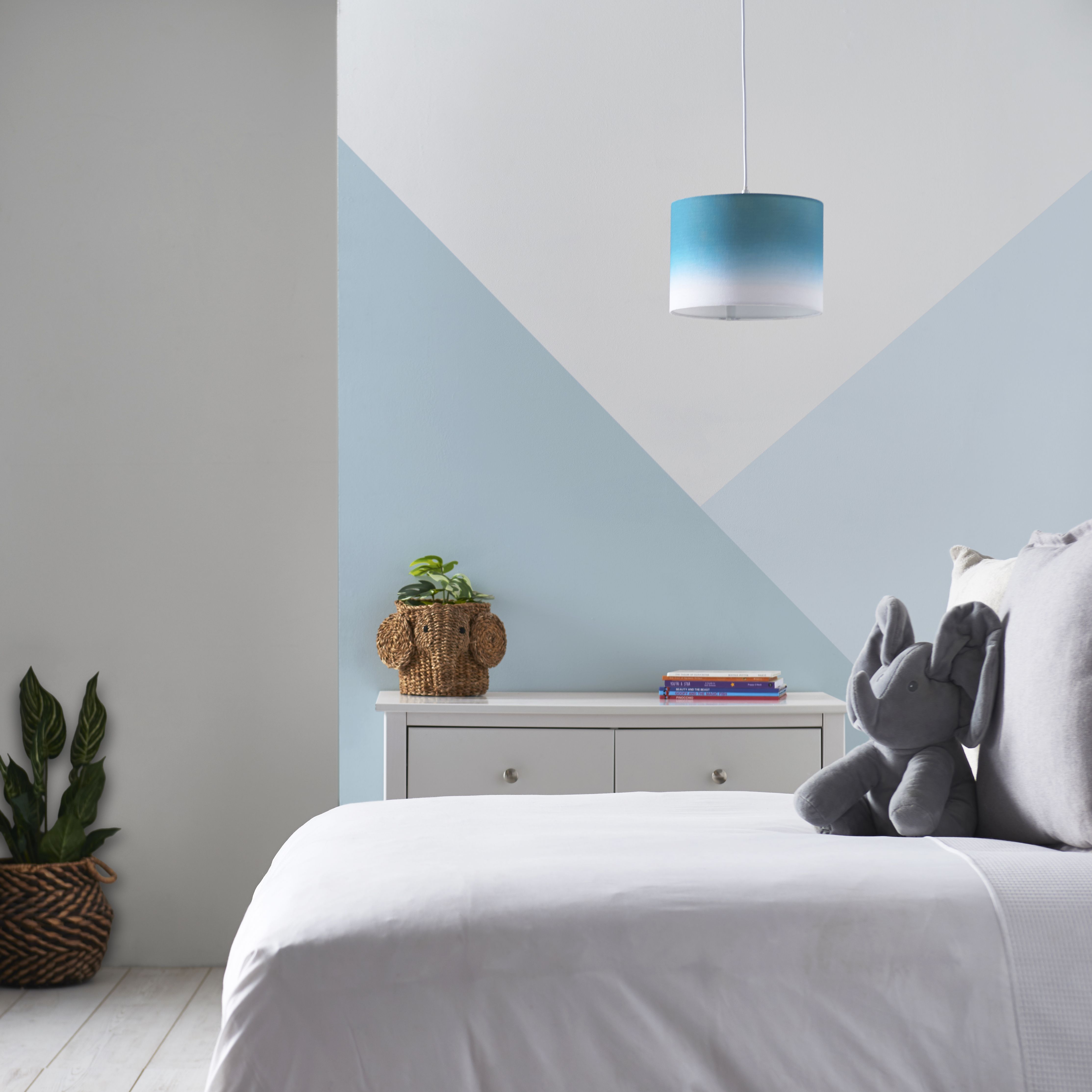 Printed Green Ombre Light shade (D)25cm