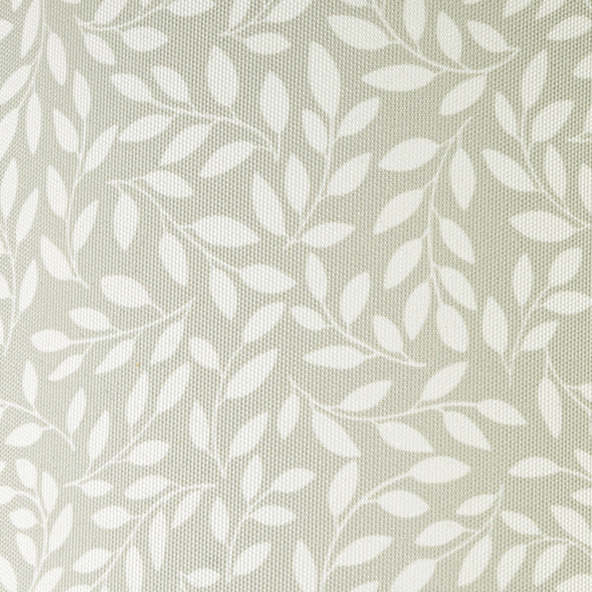 Printed Grey & White Leaves Drum Lamp shade (D)30cm