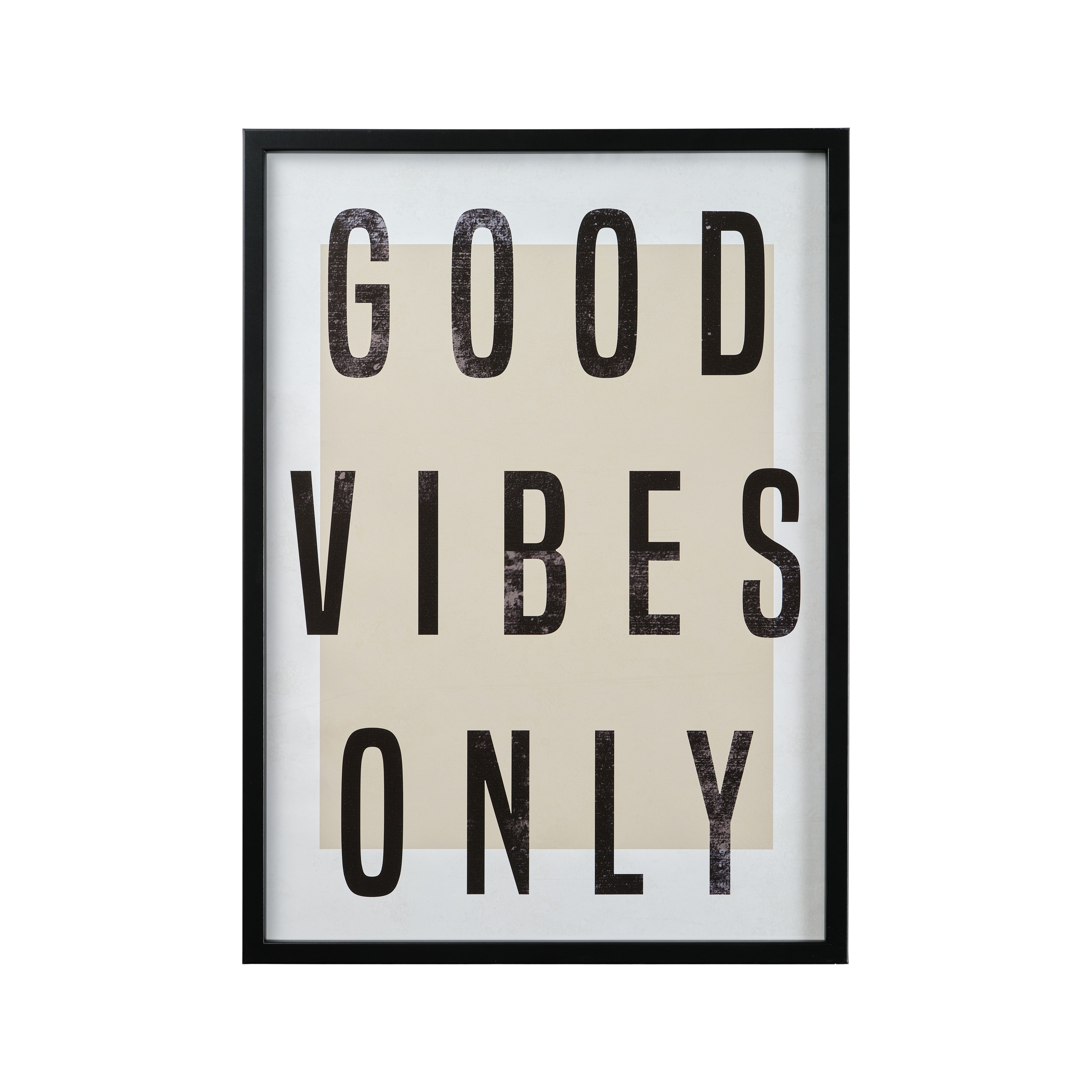 Printed motivational text Multicolour Framed print (H)73cm x (W)53cm