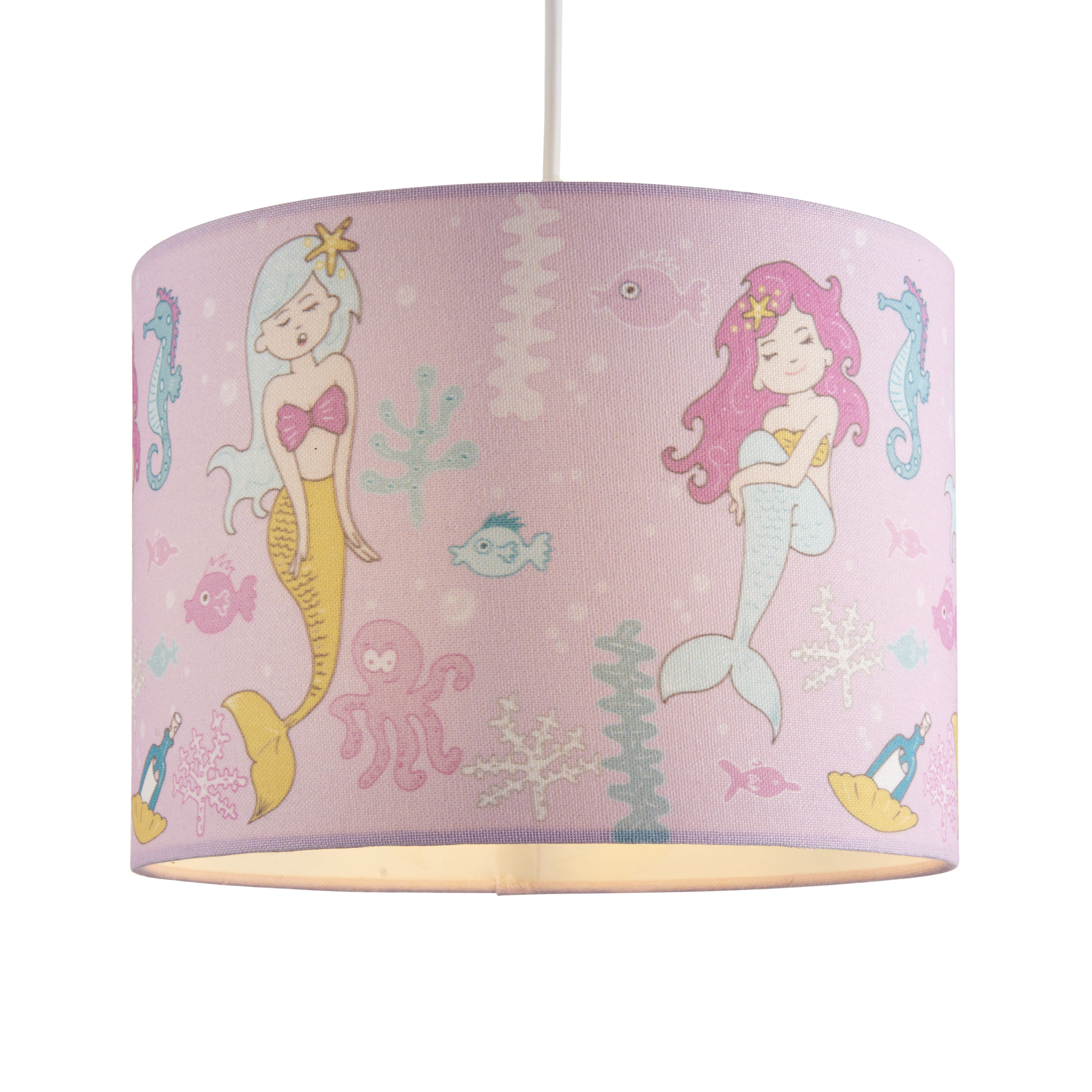 Printed Multicolour Mermaid Light shade (D)25cm