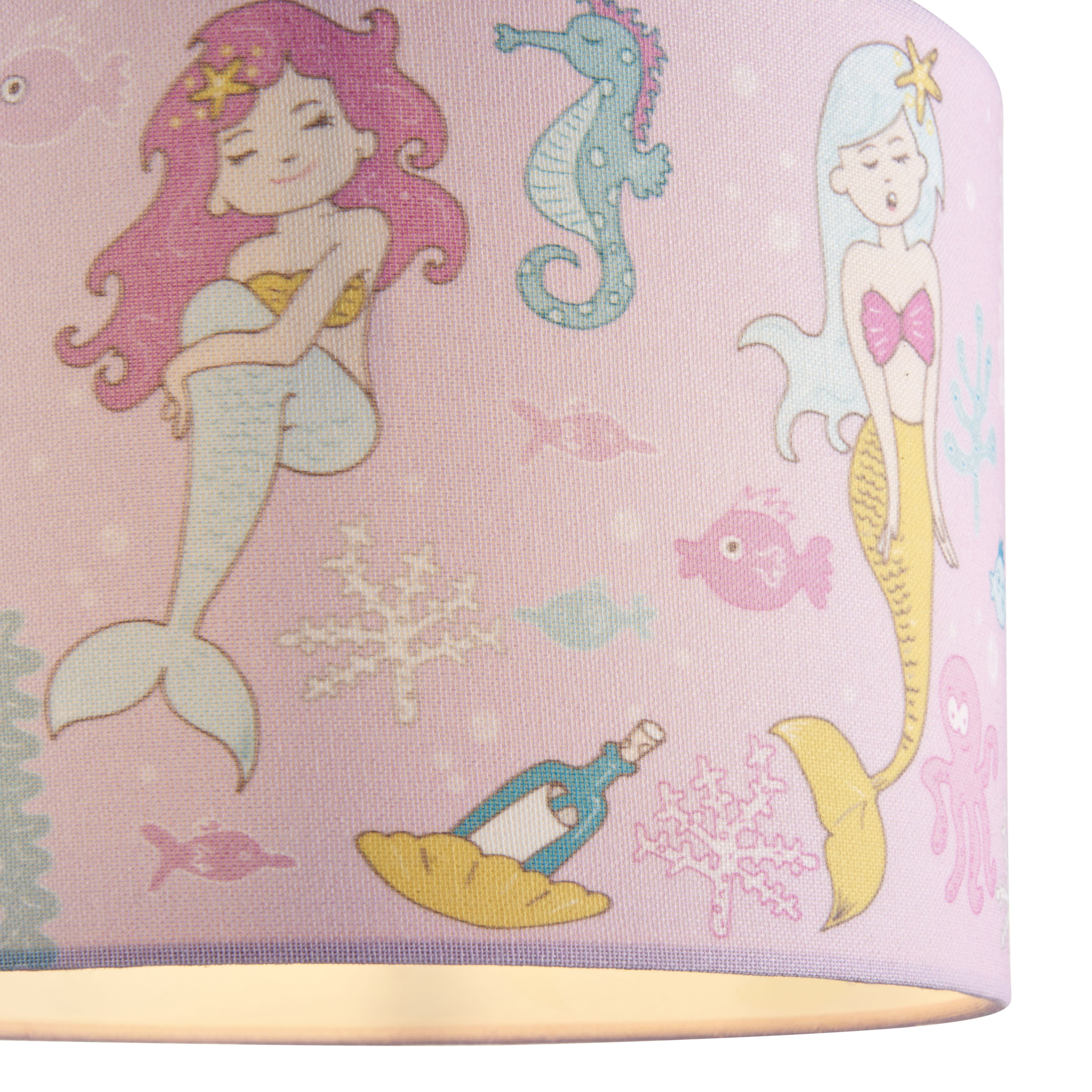 Printed Multicolour Mermaid Light shade (D)25cm