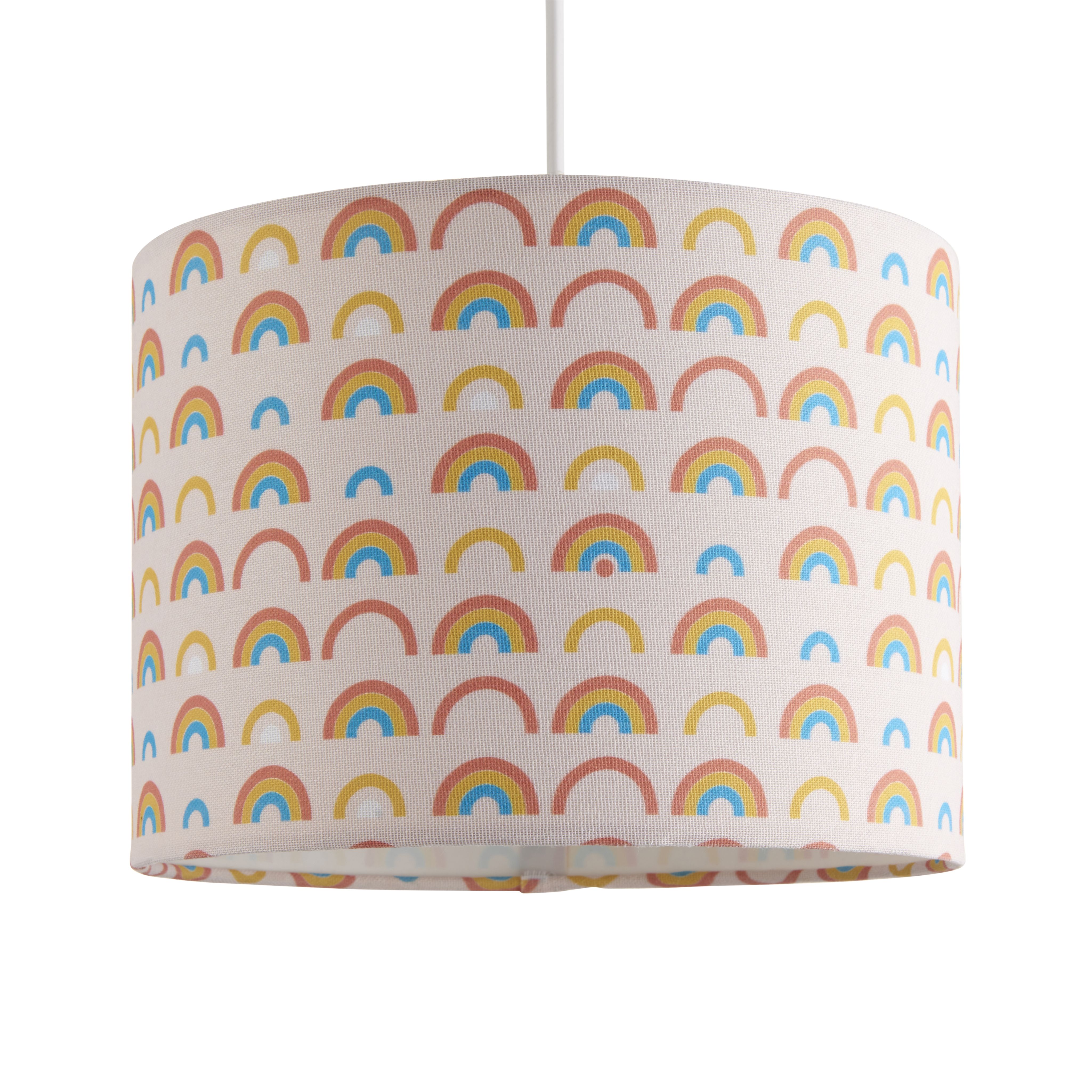 Printed Multicolour Rainbow Light shade (D)25cm