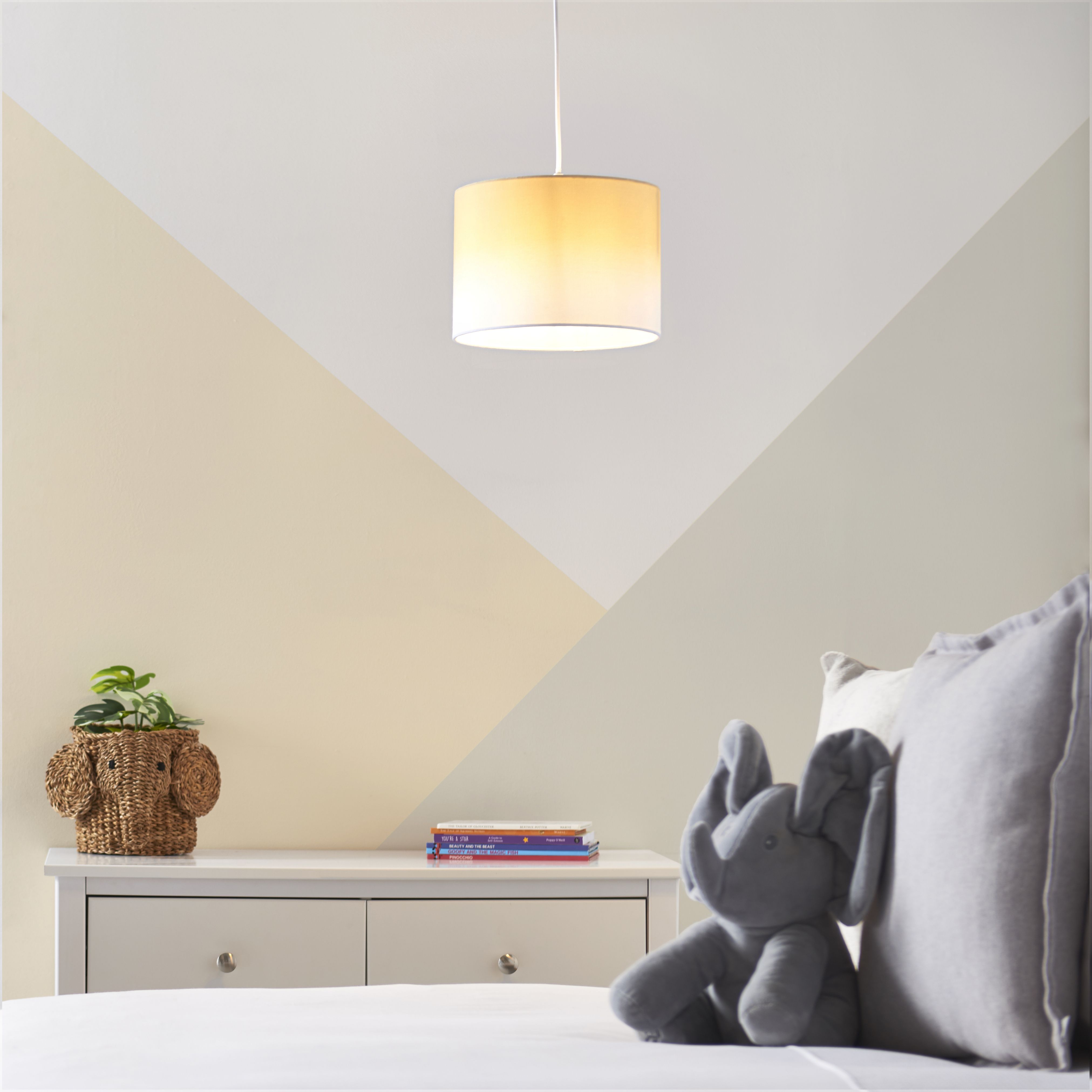 Printed Yellow Ombre Light shade (D)25cm