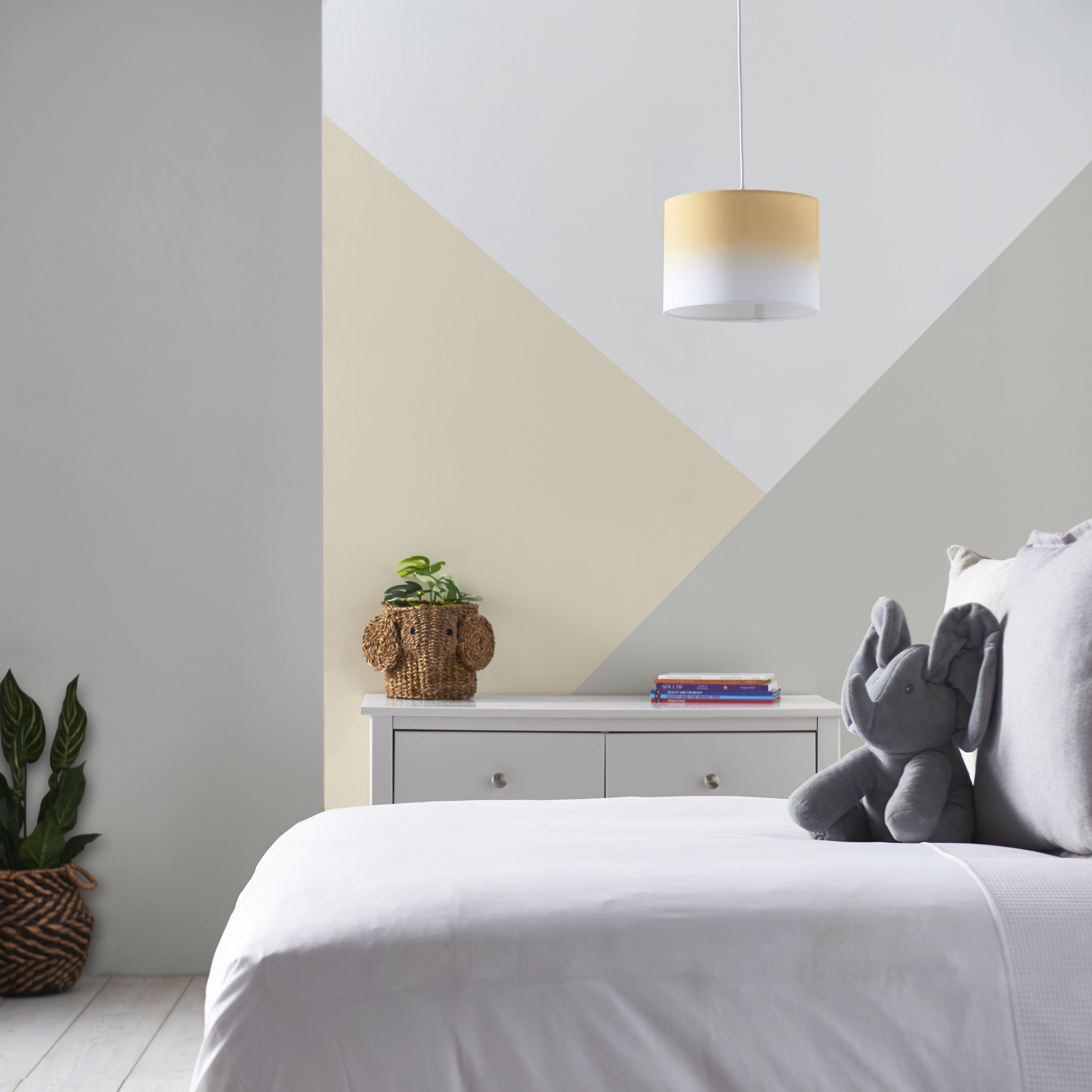 Printed Yellow Ombre Light shade (D)25cm