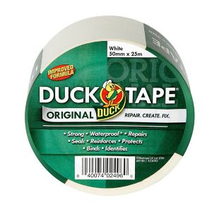 Image of Duck White Duct Tape (L)25m (W)50mm
