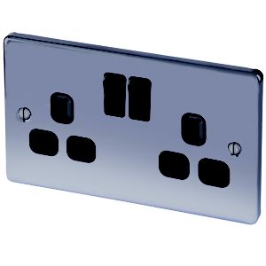 Image of LAP 13A Black Switched Socket