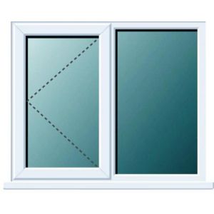Frame One Clear Double Glazed White Upvc Lh Window, (H)970mm (W)1190mm