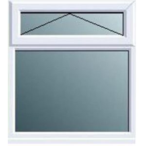 Frame One Clear Double Glazed White Upvc Window, (H)970mm (W)1190mm