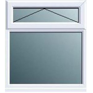 Frame One Clear Double Glazed White Upvc Window, (H)1120mm (W)905mm