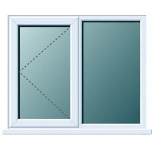 Frame One Clear Double Glazed White Upvc Lh Window, (H)970mm (W)905mm