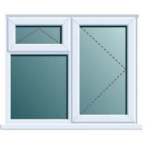 Frame One Clear Double Glazed White Upvc Rh Window, (H)970mm (W)1190mm