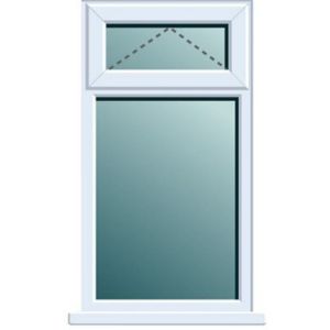Frame One Clear Double Glazed White Upvc Window, (H)970mm (W)905mm