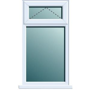 Frame One Clear Double Glazed White Upvc Window, (H)1120mm (W)620mm