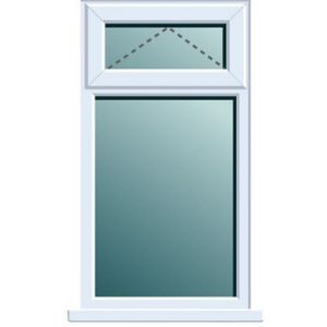 Frame One Clear Double Glazed White Upvc Window, (H)820mm (W)620mm
